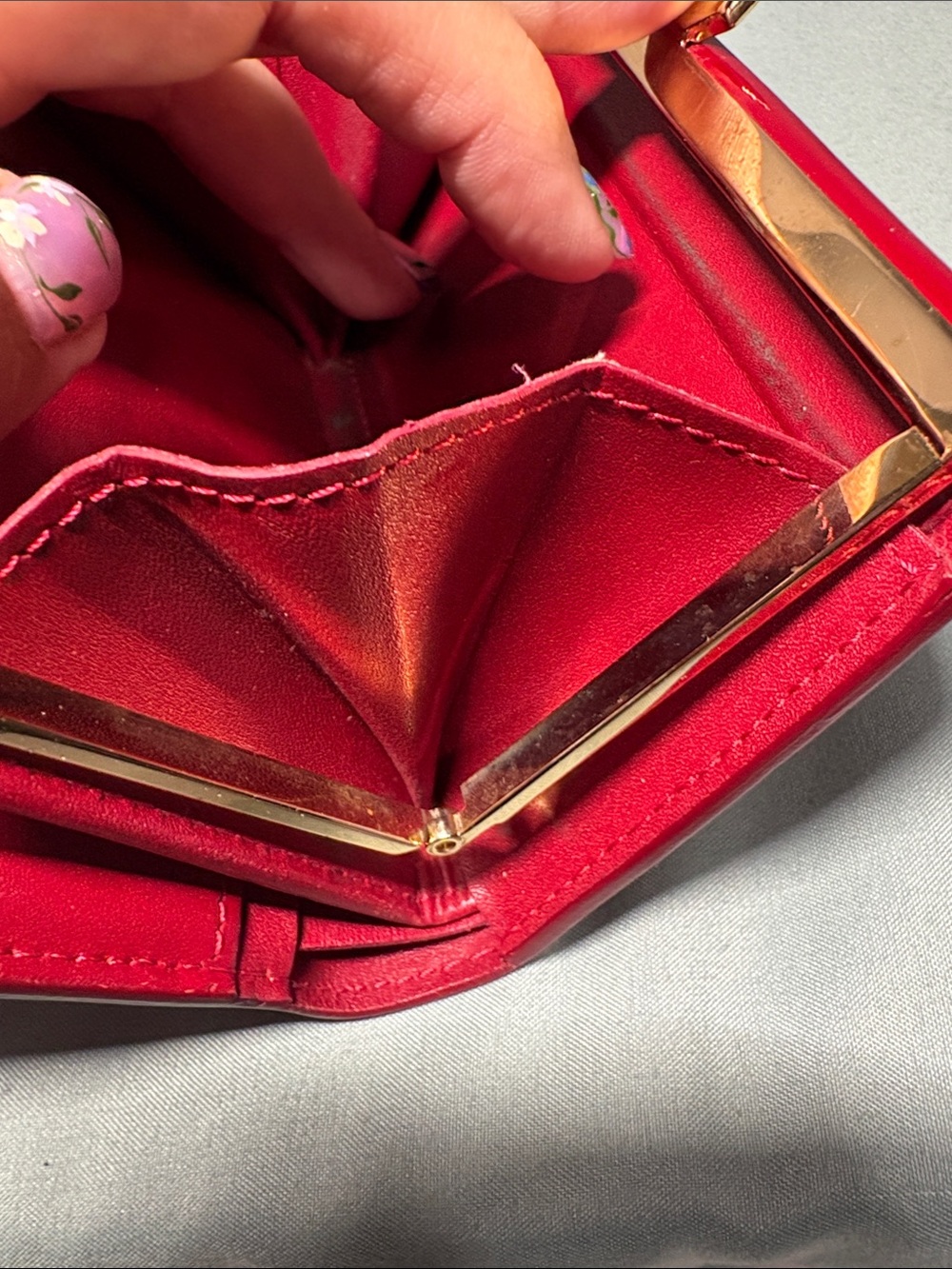 Louis Vuitton Vernis French Purse Wallet Pomme d'Amour Red M93528 - Picture 11 of 11
